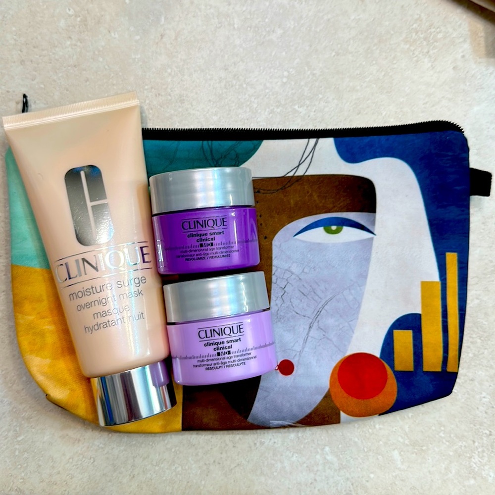 Clinique skincare set (overnight mask & transforming creams)